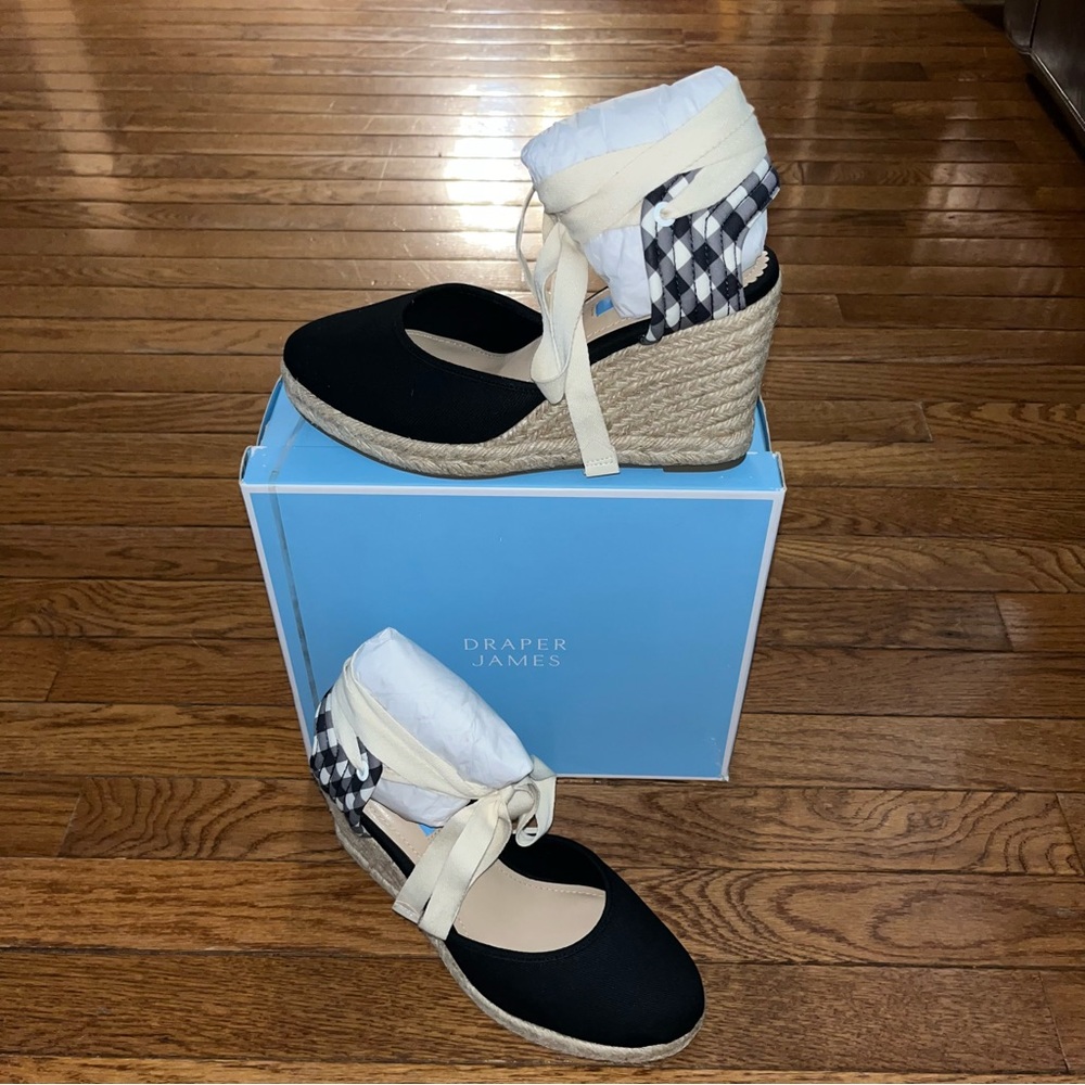 Draper James Bethany Booties Black, White & Tan Checkered Women’s Size 9